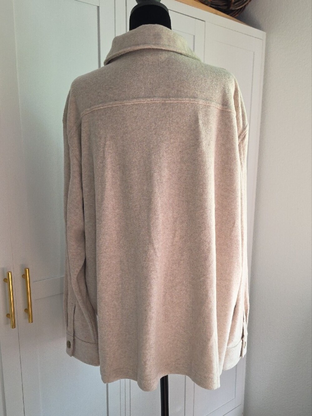 Relaxed Cream Utility Shacket Jacket - Picture 6 of 8